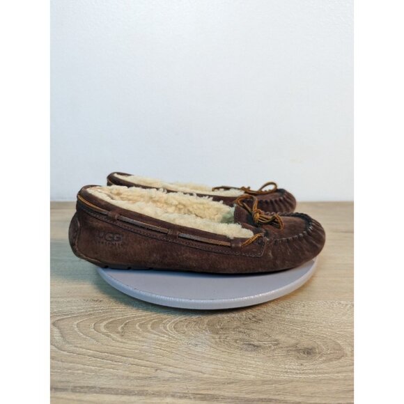 UGG Australia Chestnut Beige Moccasins Slippers Shoes Dakota 3050 Women’s Size 8 - Picture 8 of 11